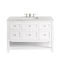 James Martin Vanities Breckenridge 48in Single Vanity, Bright White w/ 3 CM Eternal Jasmine Pearl Top 330-V48-BW-3EJP - alternate 1